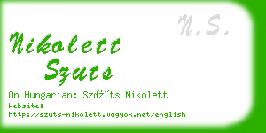 nikolett szuts business card