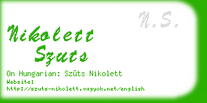 nikolett szuts business card
